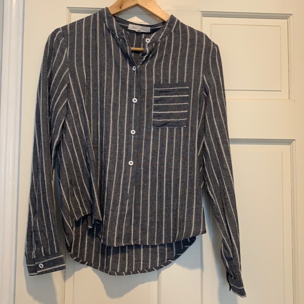 5 for $50 Stripped honey punch dress shirt.
